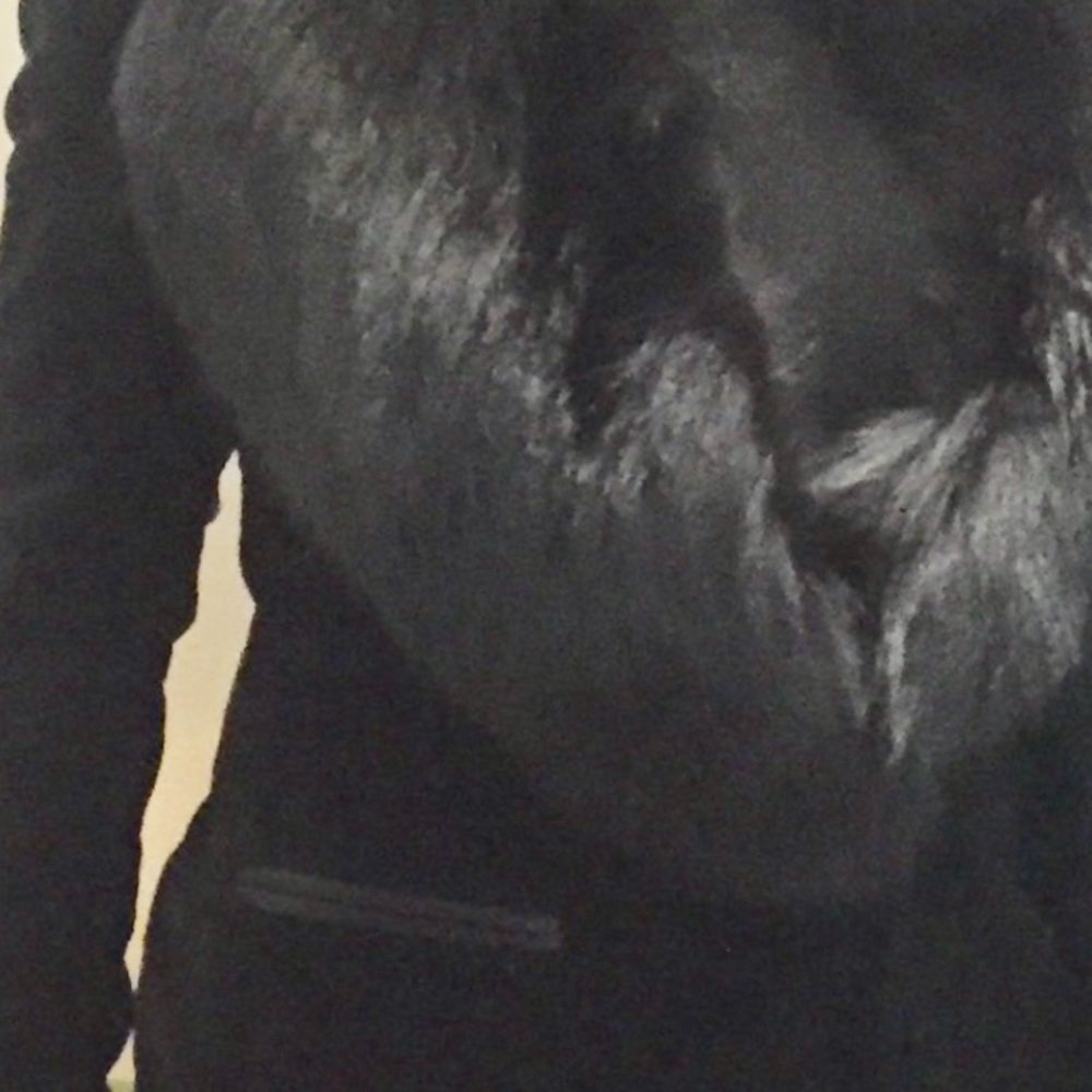 Gucci velvet blazer with removable fox collar